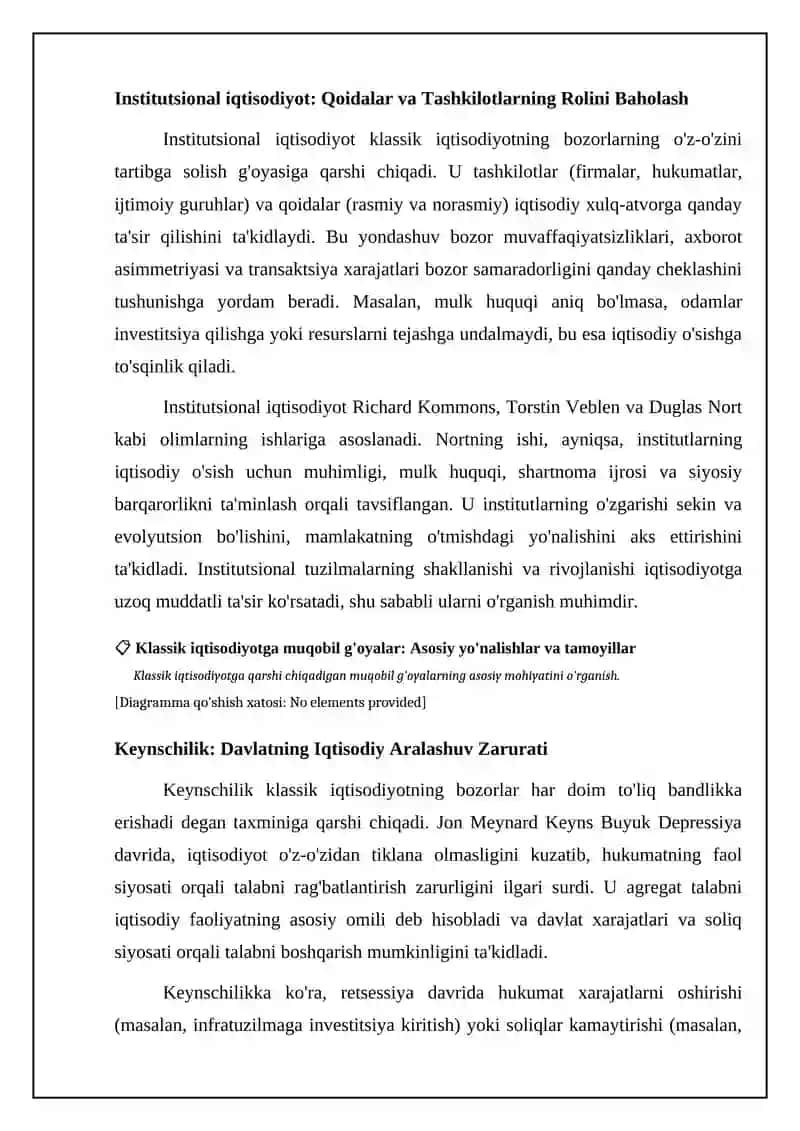 Klassik iqtisodiyotga muqobil g'oyalar: Asosiy yo'nalishlar va tamoyillar 4