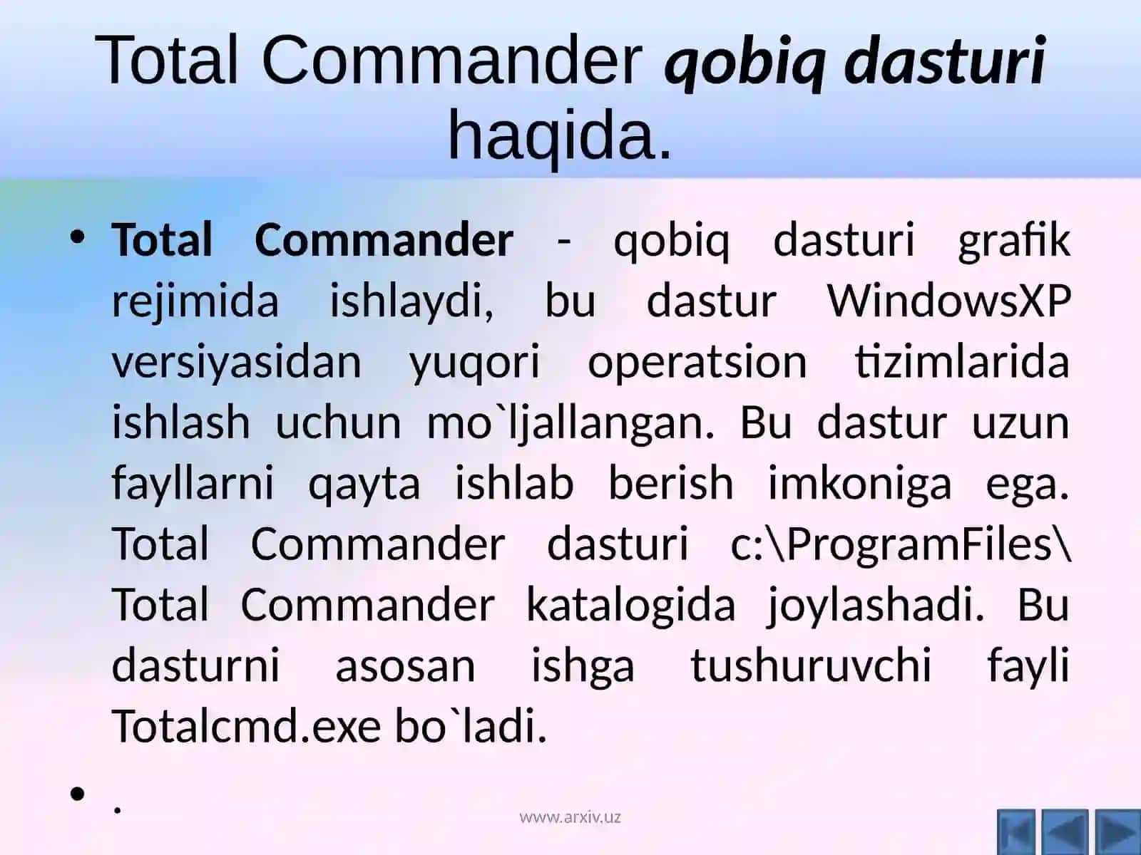 Total Commanderbuyruqlari 4