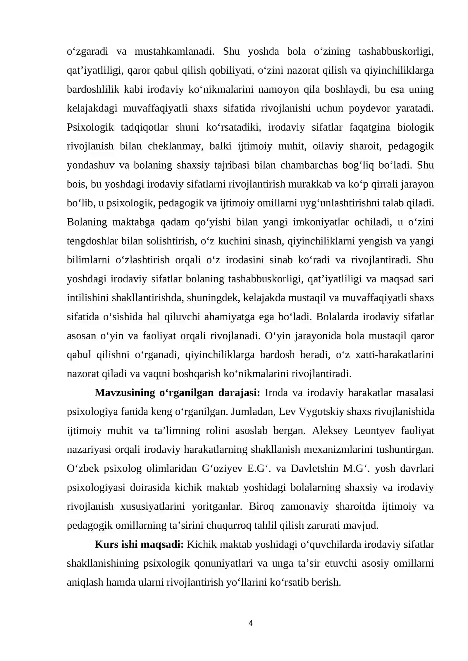 KICHIK MAKTAB YOSHIDA IRODAVIY SIFATLARNING SHAKLLANISH OMILLARI 4
