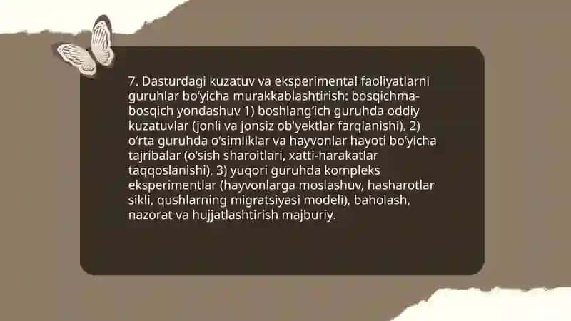 Tabiat burchagini tashkil etish 4