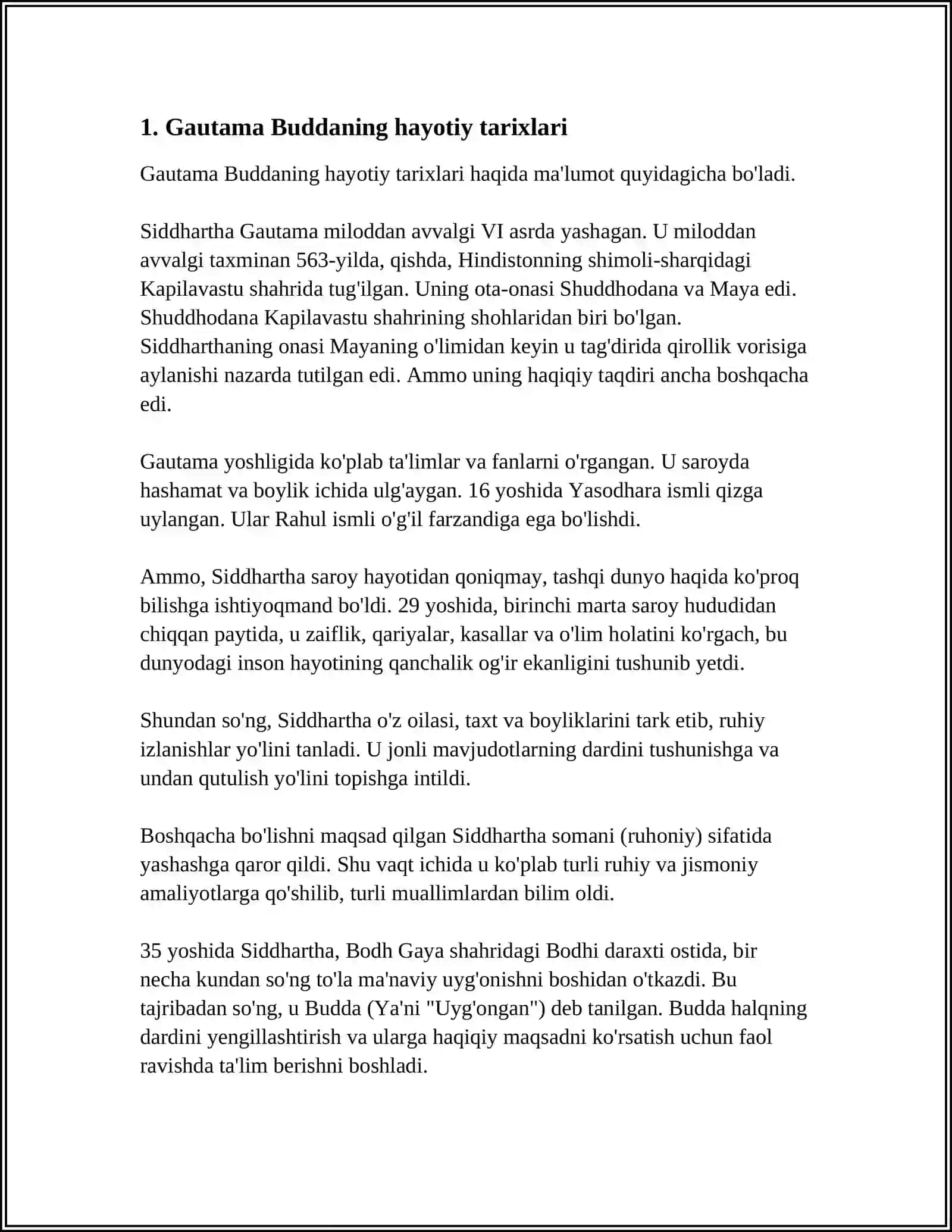 BUDDANING HAYOTI VA TA'LIMOTI 4