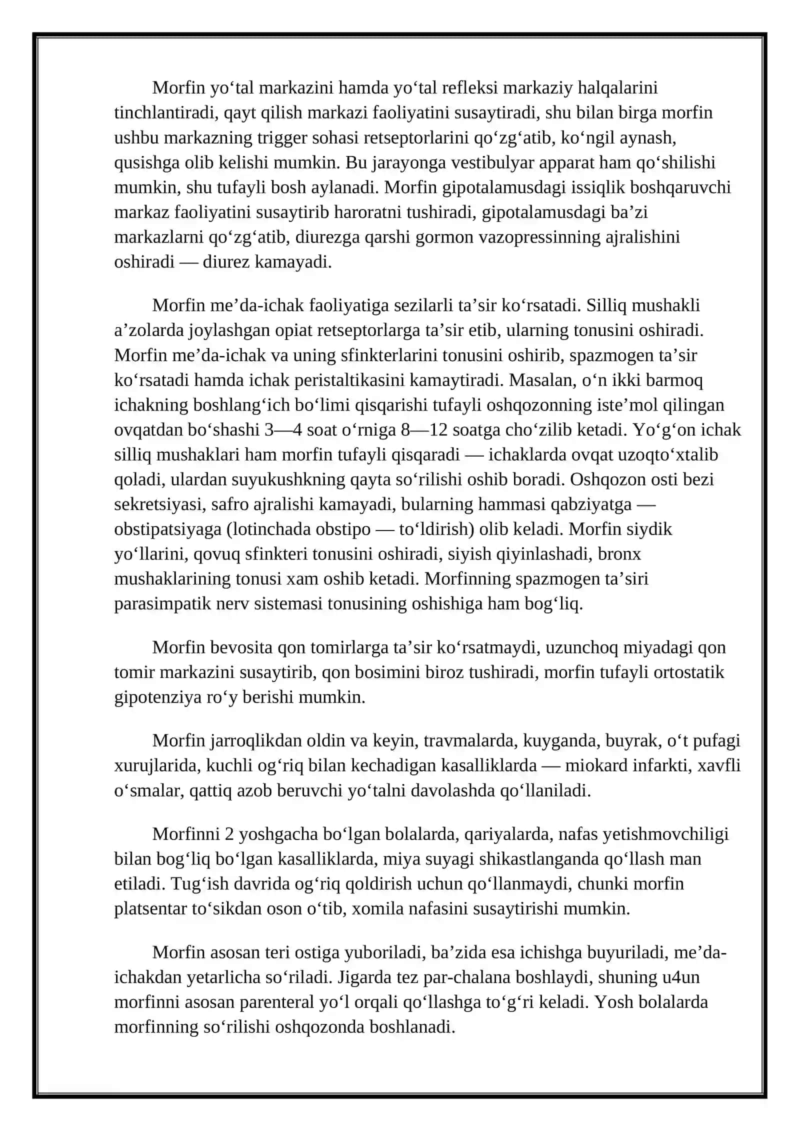NARKOTIK OPIOID ANALGETIKLAR VA ULARNINNG ANTAGONISTLARI 4