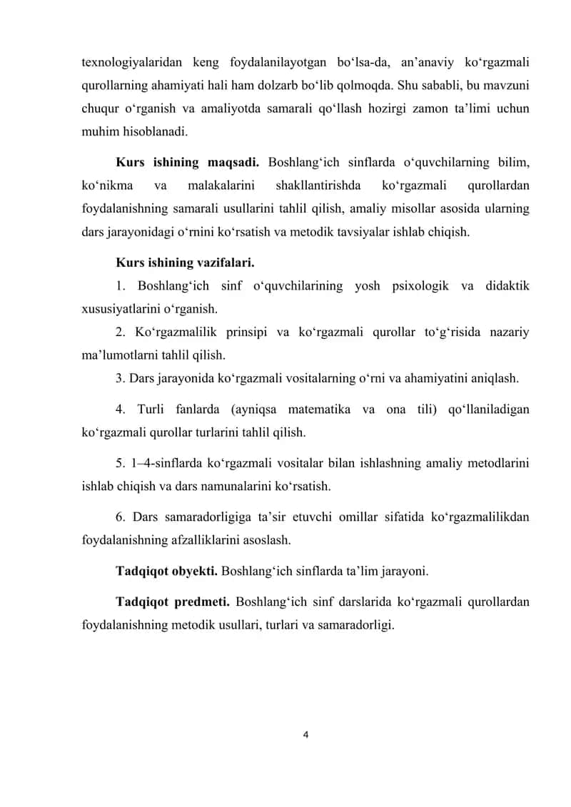 Boshlangʻich sinflarda koʻrgazmali qurollardan foydalanishning nazariy asoslari 4