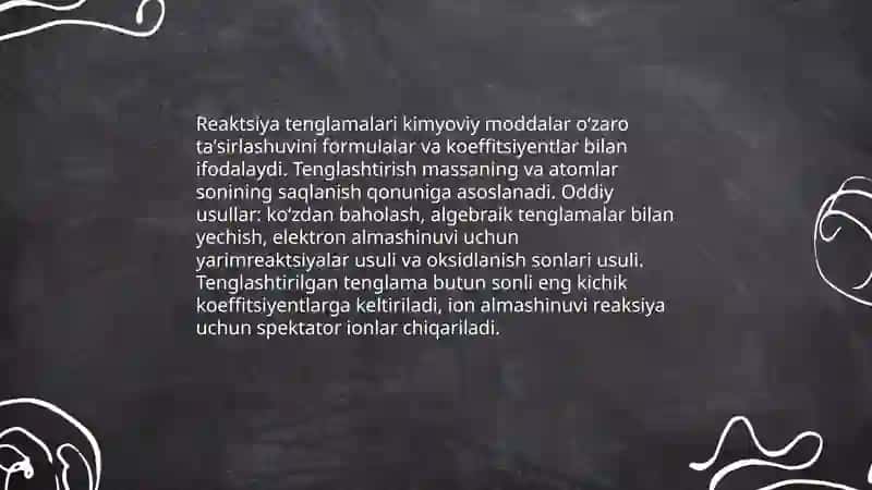 Kimyoviy reaktsiyalar 4