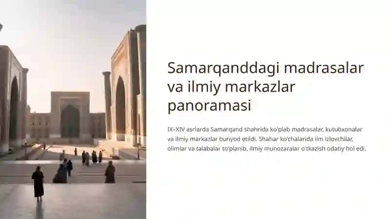 IX–XIV asrlar Movarounnahr va Xuroson madaniyati, maktablari va pedagogik merosi 4