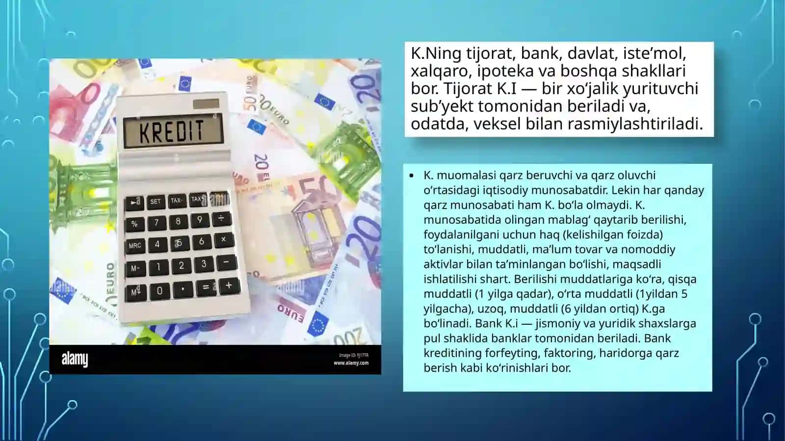 Kredit haqida umumiy tushunchalar 4