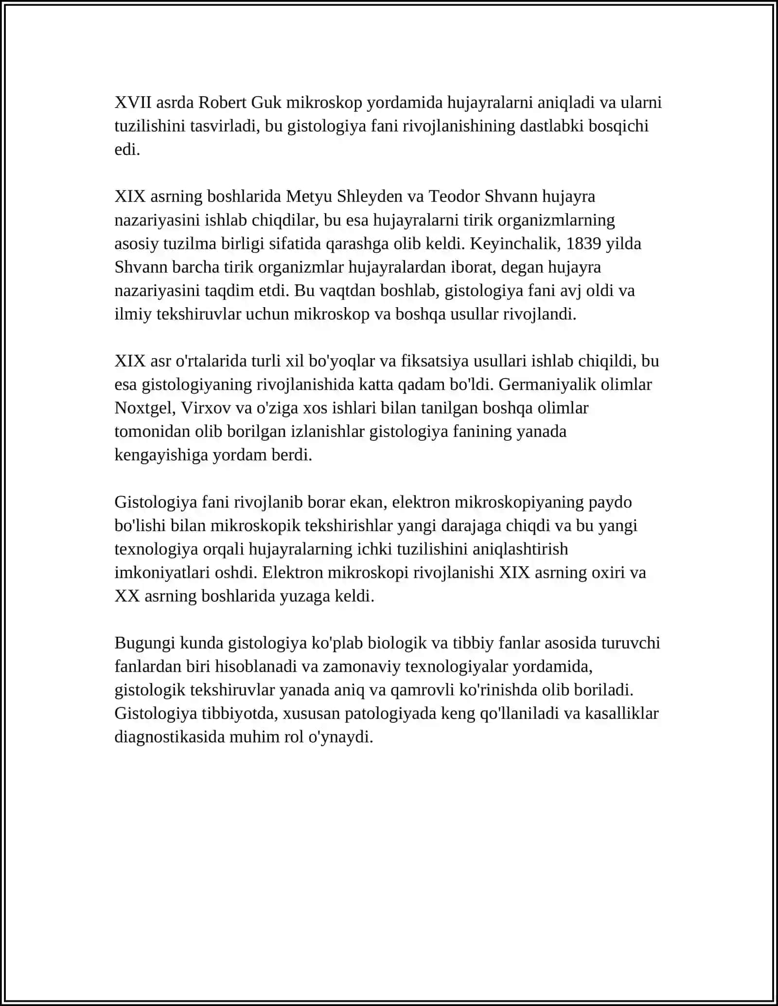 GISTALOGIYAGA KIRISH. MIKROSKOPIK TEKSHIRISHLAR 4