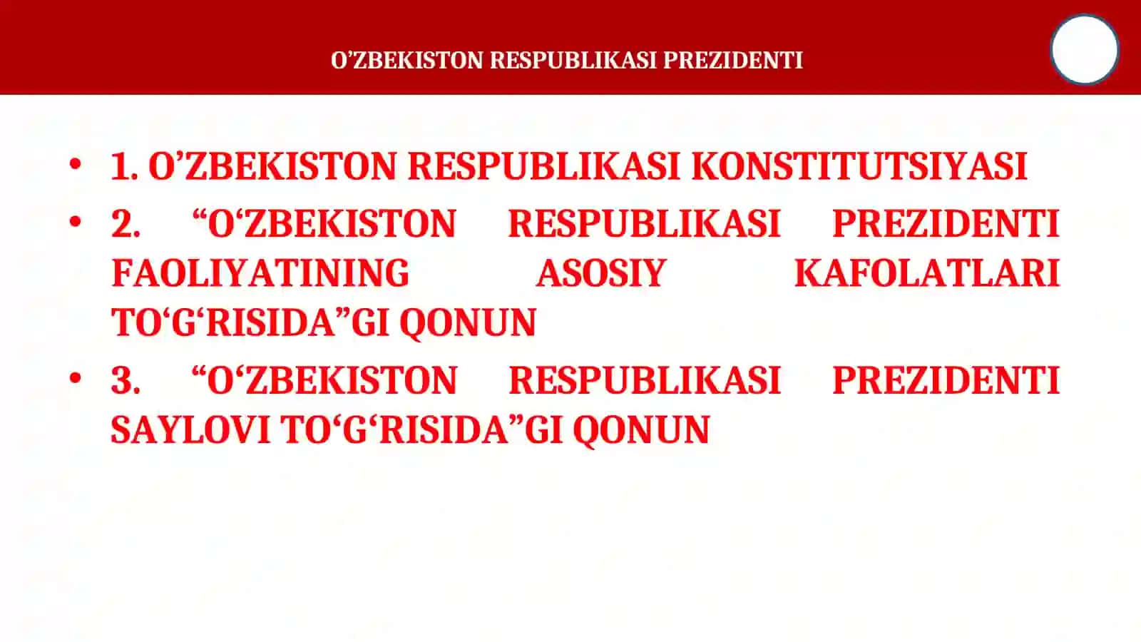 YANGI O’ZBEKISTONDA PREZIDENT SH.M.MIRZIYOYEV RAHBARLIGI VA TASHABBUSI OSTIDA AMALGA OSHIRILAYOTGAN ISLOHOTLAR 4