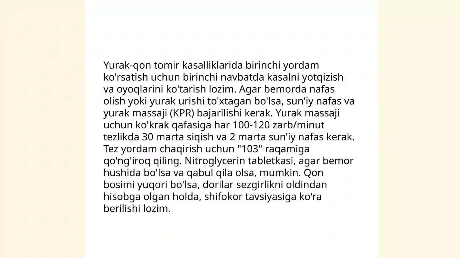 Birinchi tibbiy yordam korsatish 4