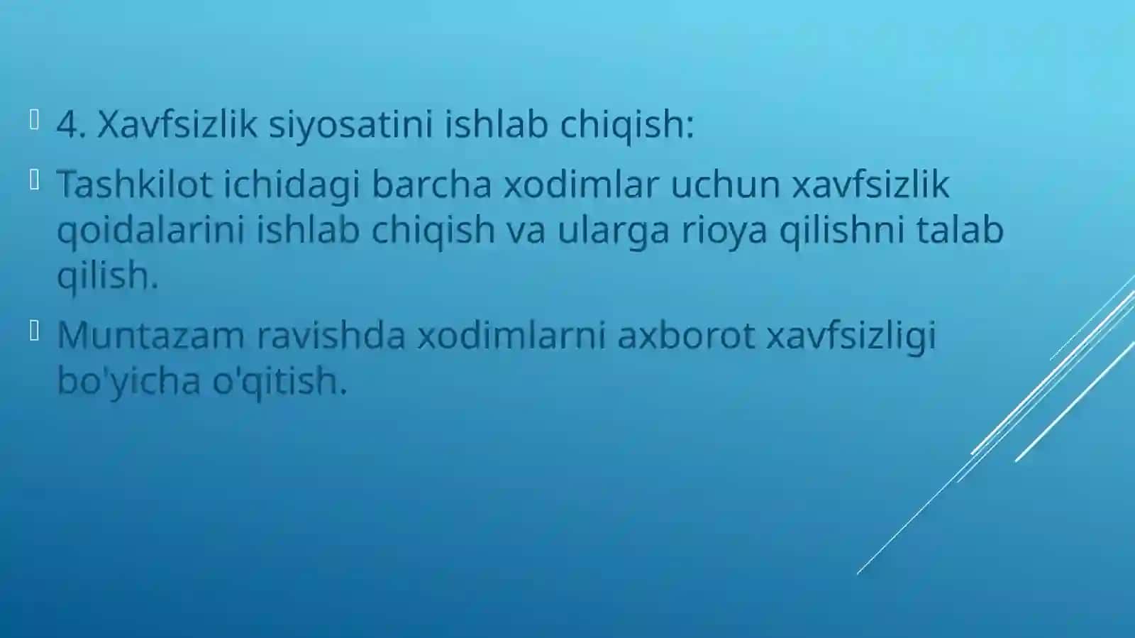 Axborot xafsizligini taminlash usuli haqida umumiy tushuncha 4