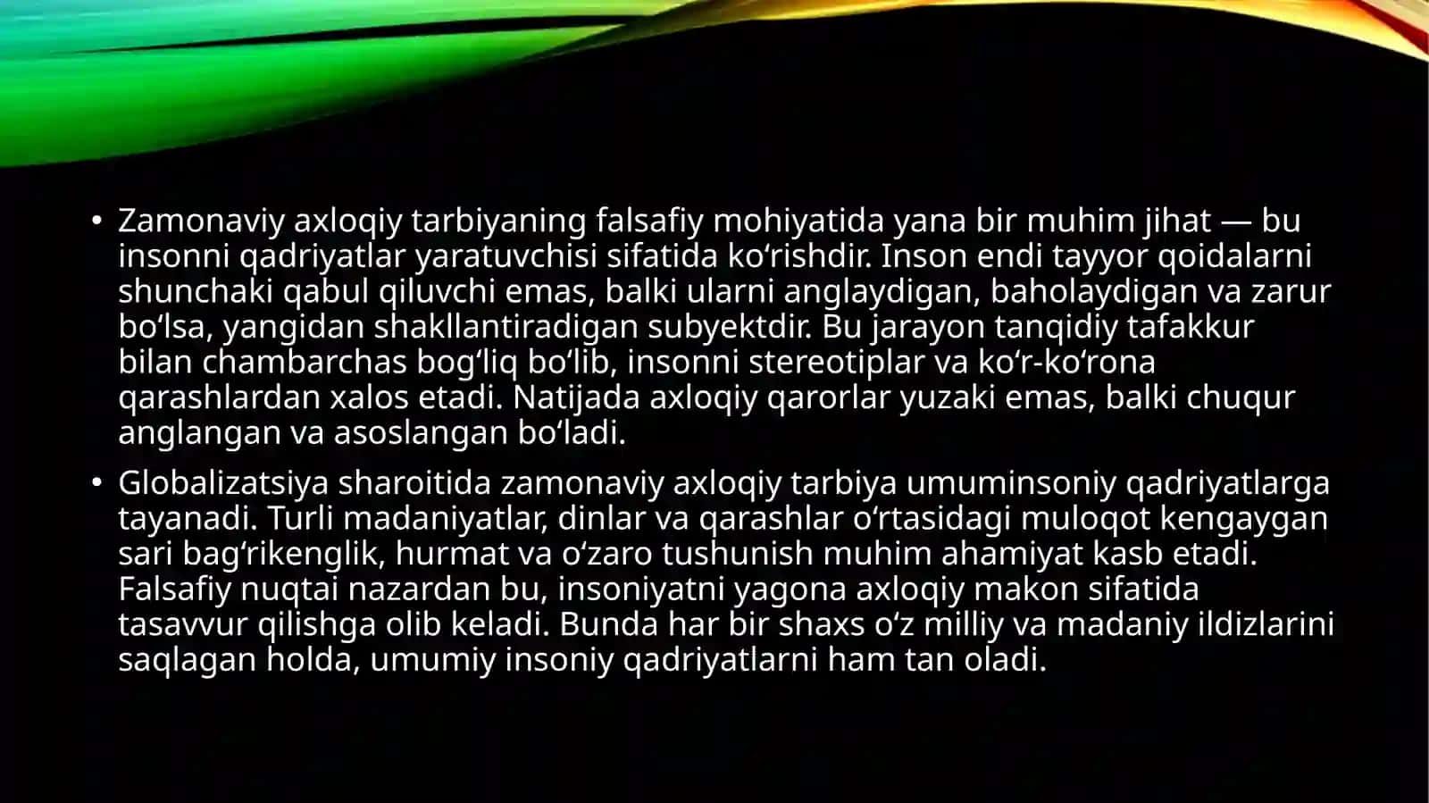 Zamonaviy axloqiy tarbiyaning yutuq va kamchiliklari 4