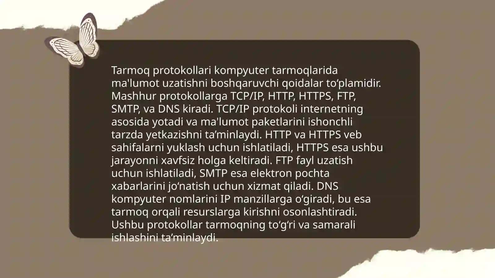 Tarmoq arxitekturasi 4