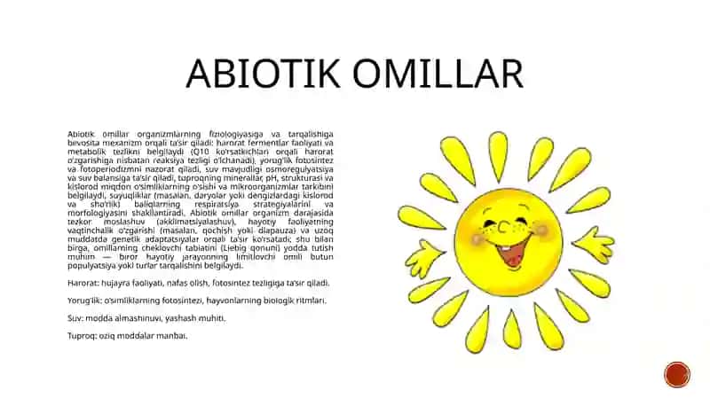 Turli ekologik omillarning tiri organizmlarga ta’sir etish mexanizmlari 4