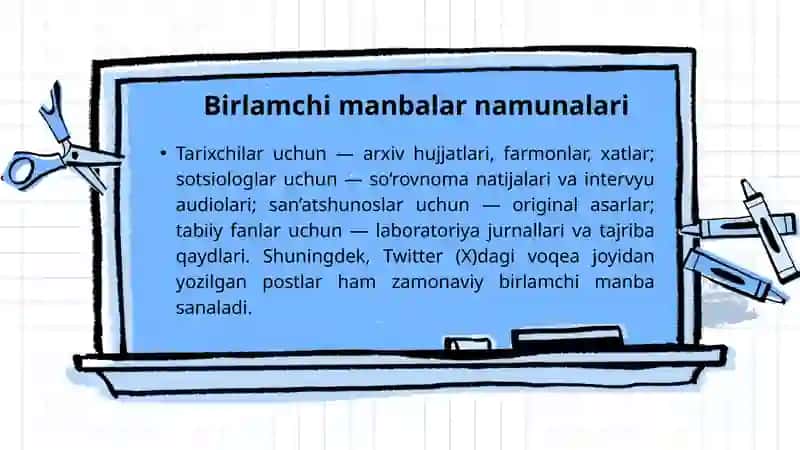 Birlamchi va ikkilamchi axborot manbalarini tanqidiy tahlil qilish 4