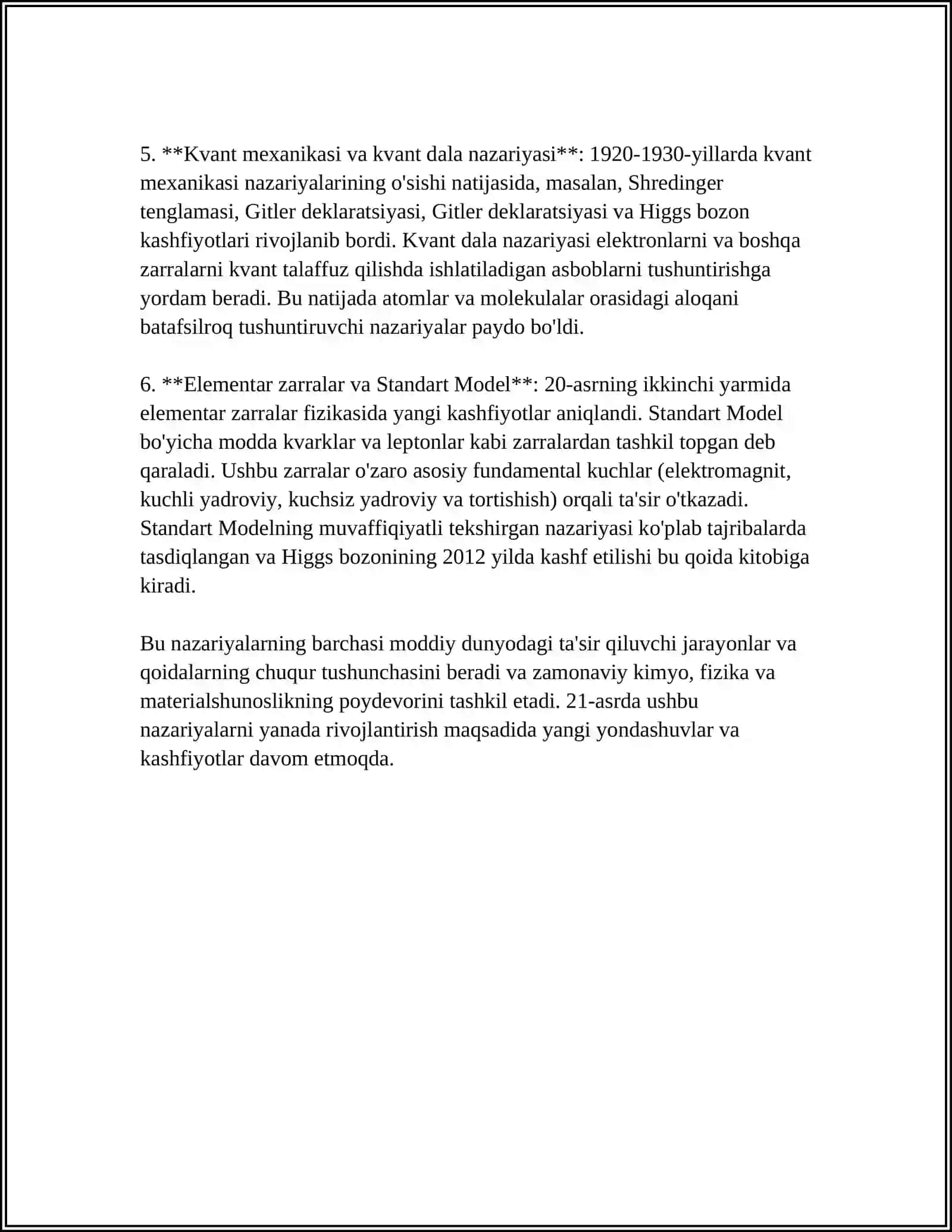 MODDA TUZILISHI. VALENT BOG'LAR VA MOLEKULYAR ORBITALLAR USULI 4