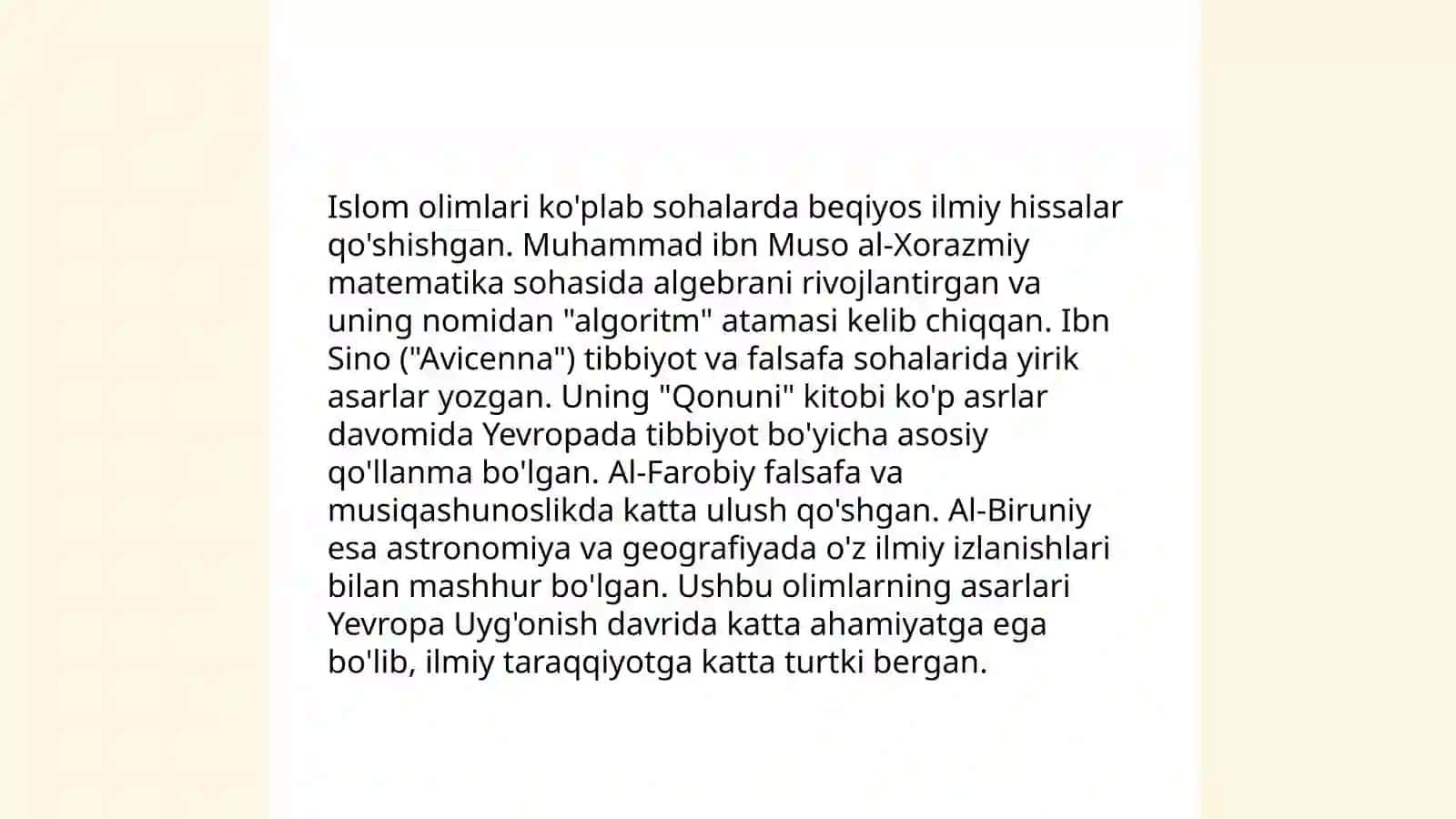 Oʻrta asrlarda markaziy osiyoda diniy falsafiy va tabiy ilmiy qarashlar rivoji 4