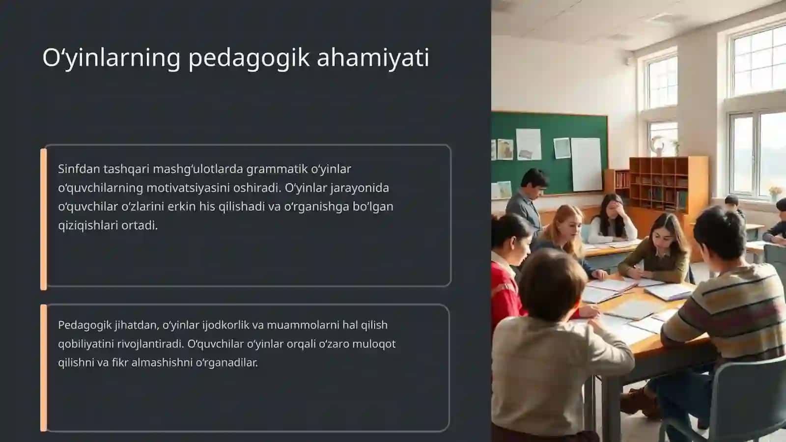 Sinfdan tashqari mashg‘ulotlarda grammatik o‘yinlarning ahamiyati va mazmuni 4