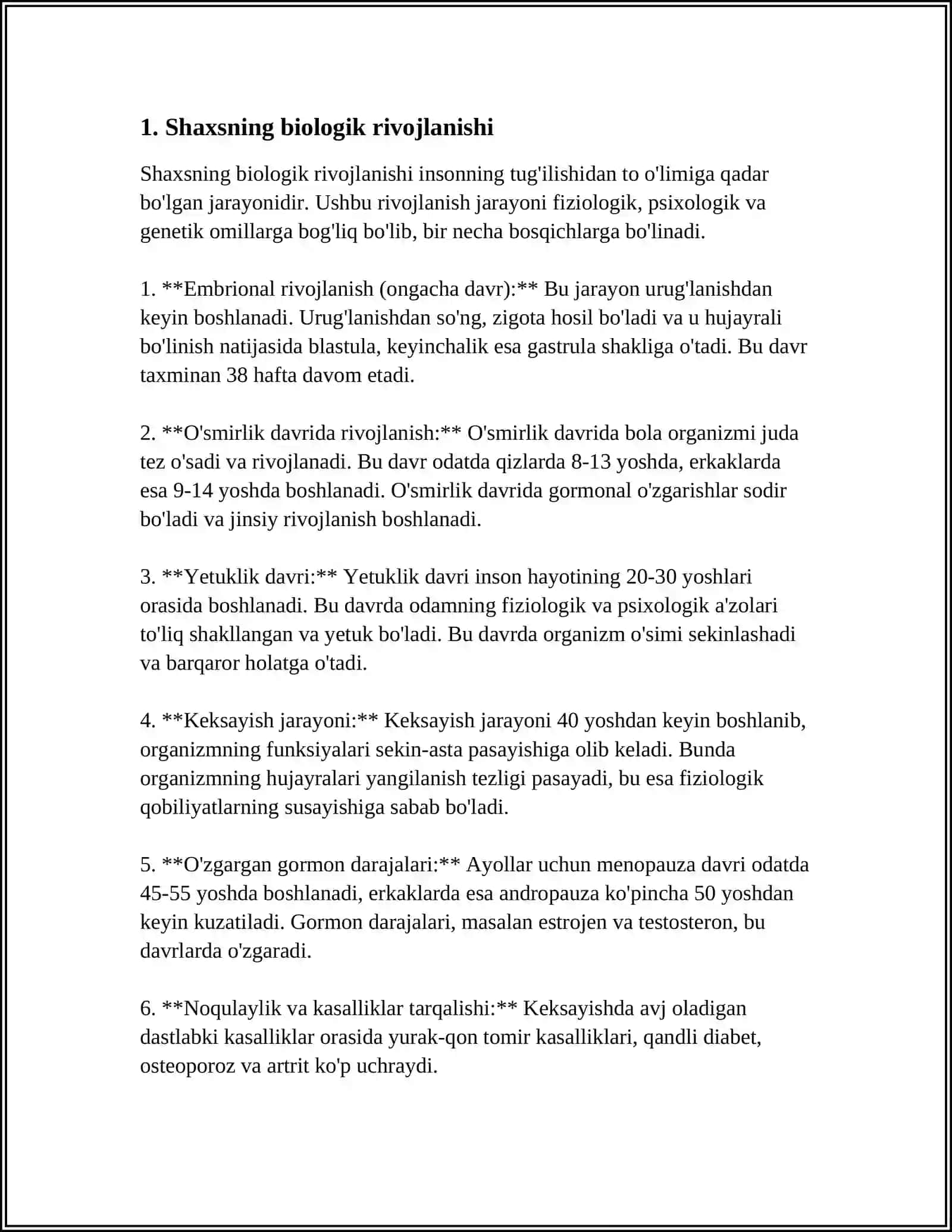 SHAXSNING INDIVIDUAL RIVOJLANISHI, PSIXALOGIK RIVOJLANISHI, ALIQULOVA LOBAR ANVAR QIZI 4