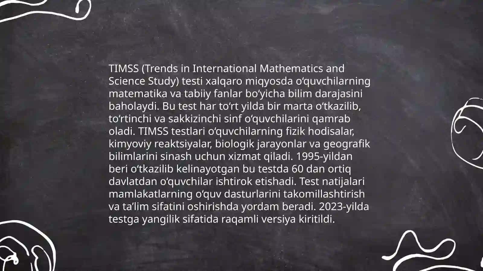 TIMSS xalqaro tadqiqotining tabiiy fanlar mazmuni bo'yicha kognitiv sohalariga doir topshiriqlar bilan ishlash metodikasi 4