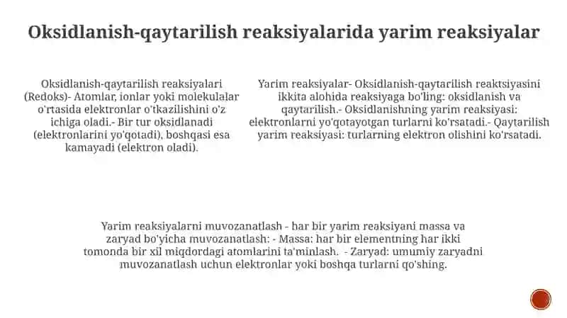 Oksidlanish Qaytarilish Jarayonparining Nazariy Asoslari 4