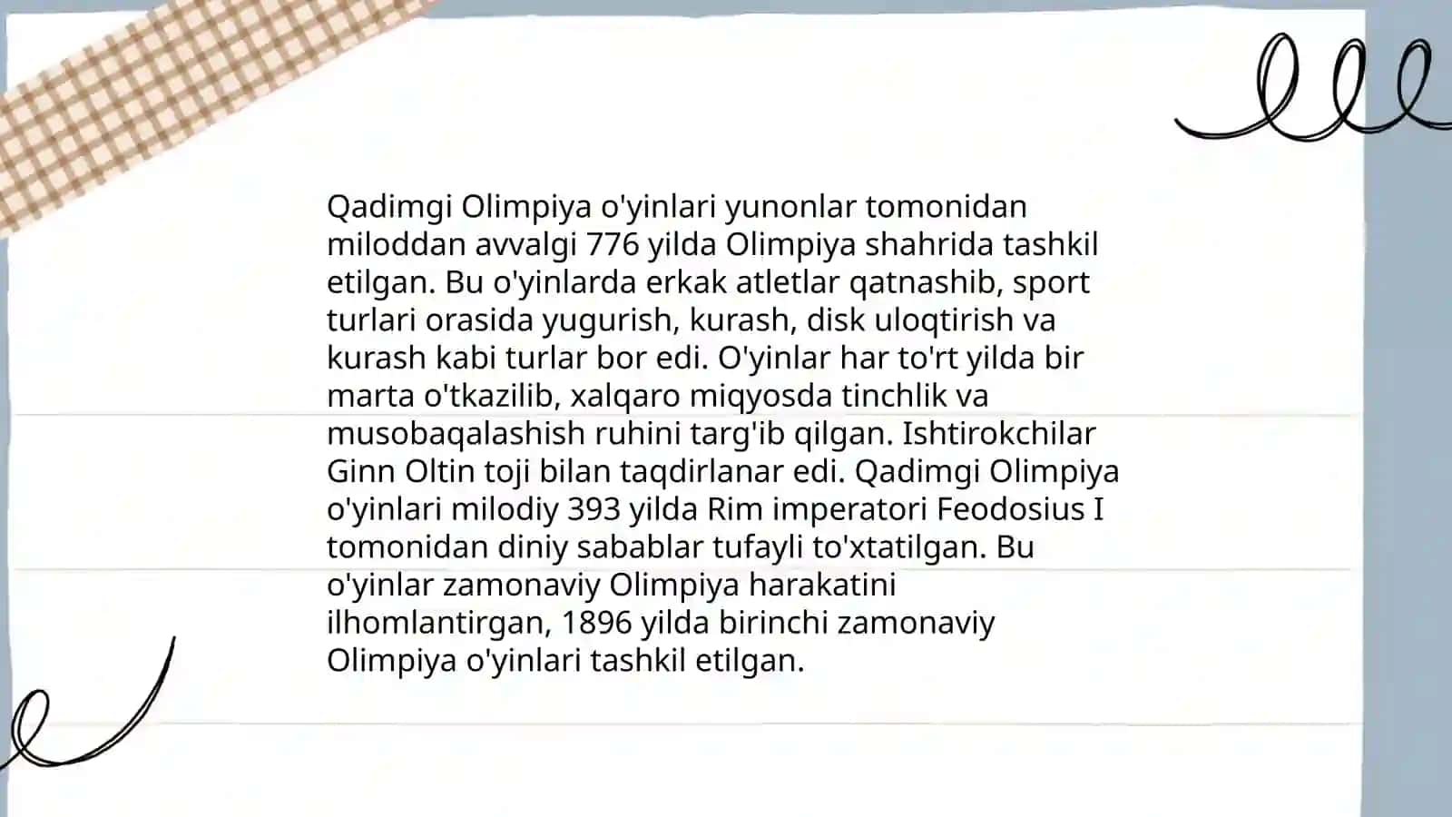 Olimpiya o'yinlari tarixi 4