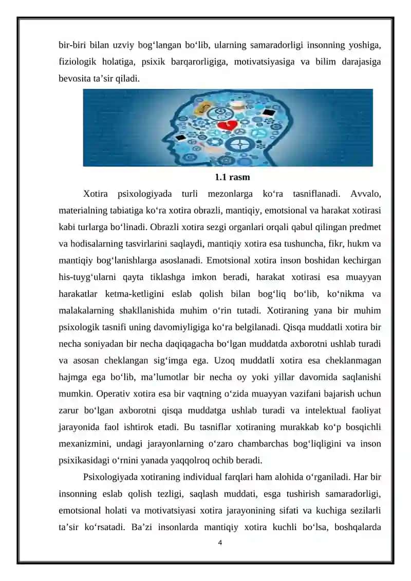 Xotira, xotiraning nerv fiziologik asoslari 4