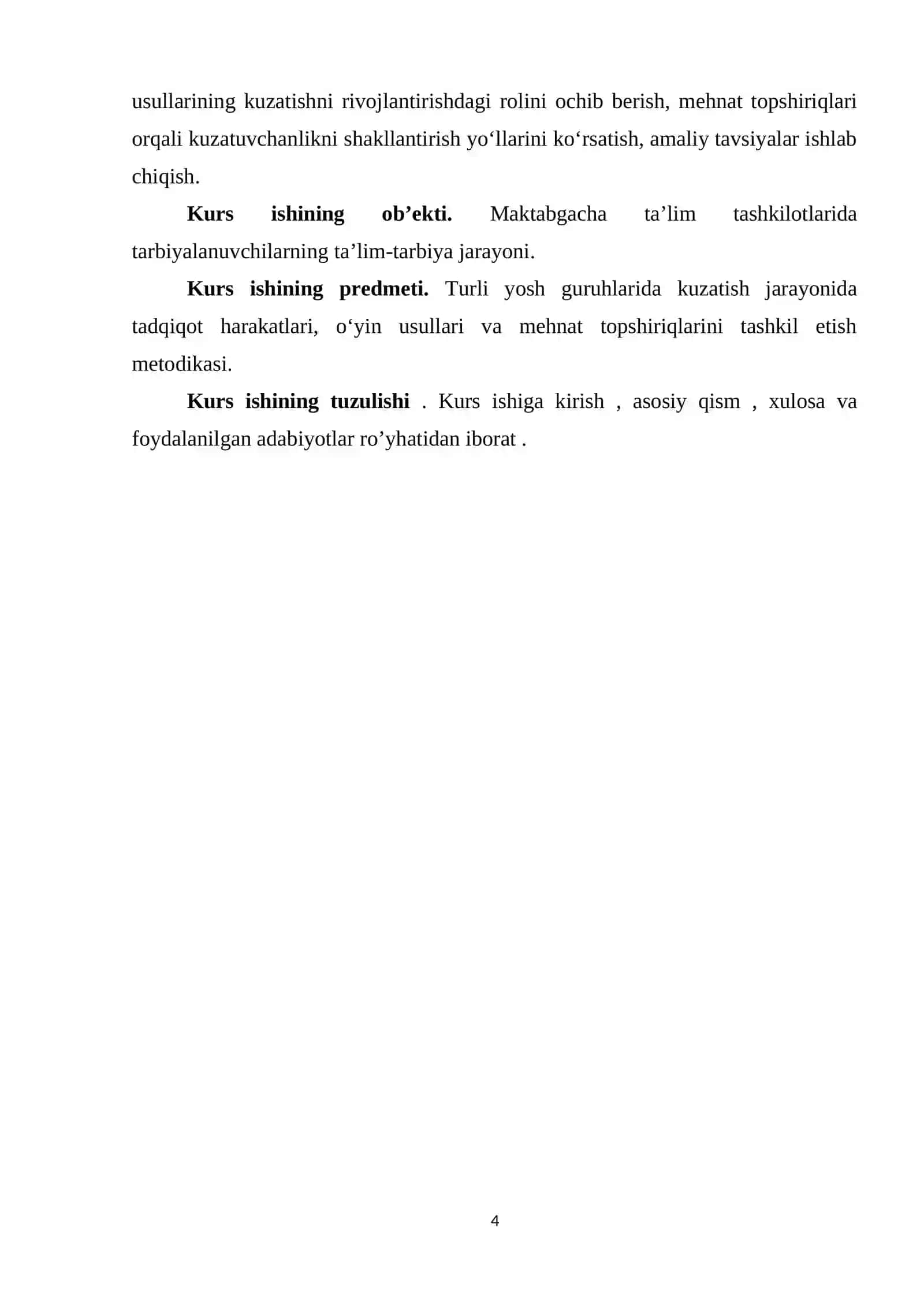 Mavzu: Kuzatish metodining o‘rni 4