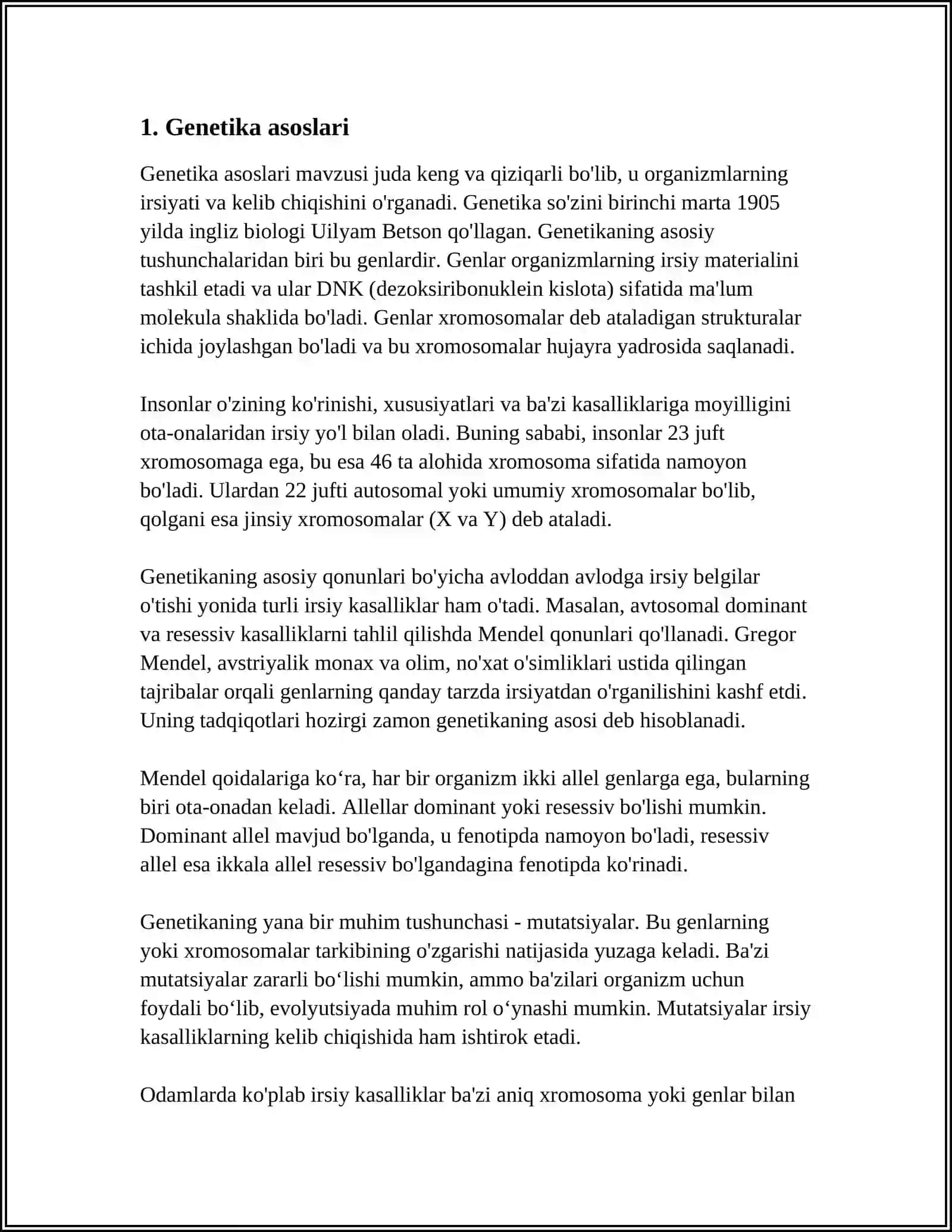 BIOLOGIYA 10SINFDAN MASALA VA MASHQLAR YECHISH REBUS KRASSVORD CHAYNVORDLAR TUZISH 4