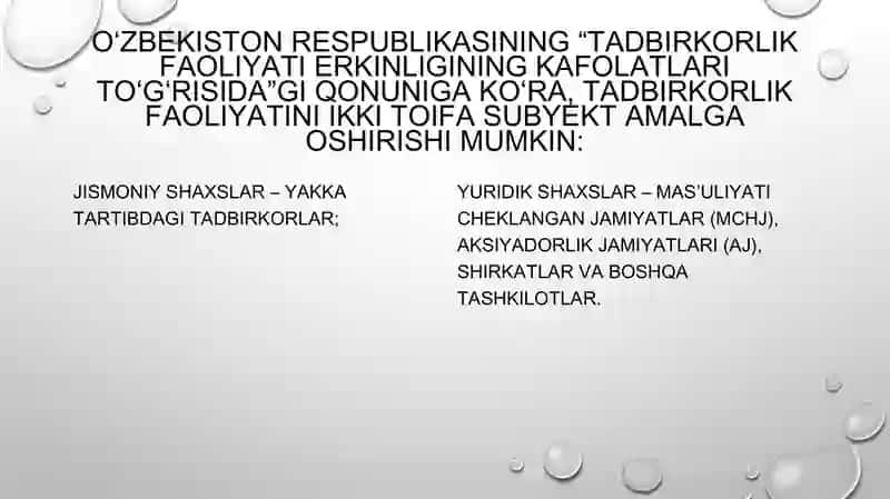 Tadbirkorlik Huquqi Subyektlari Tugatish Tartibi va Asoslari 4