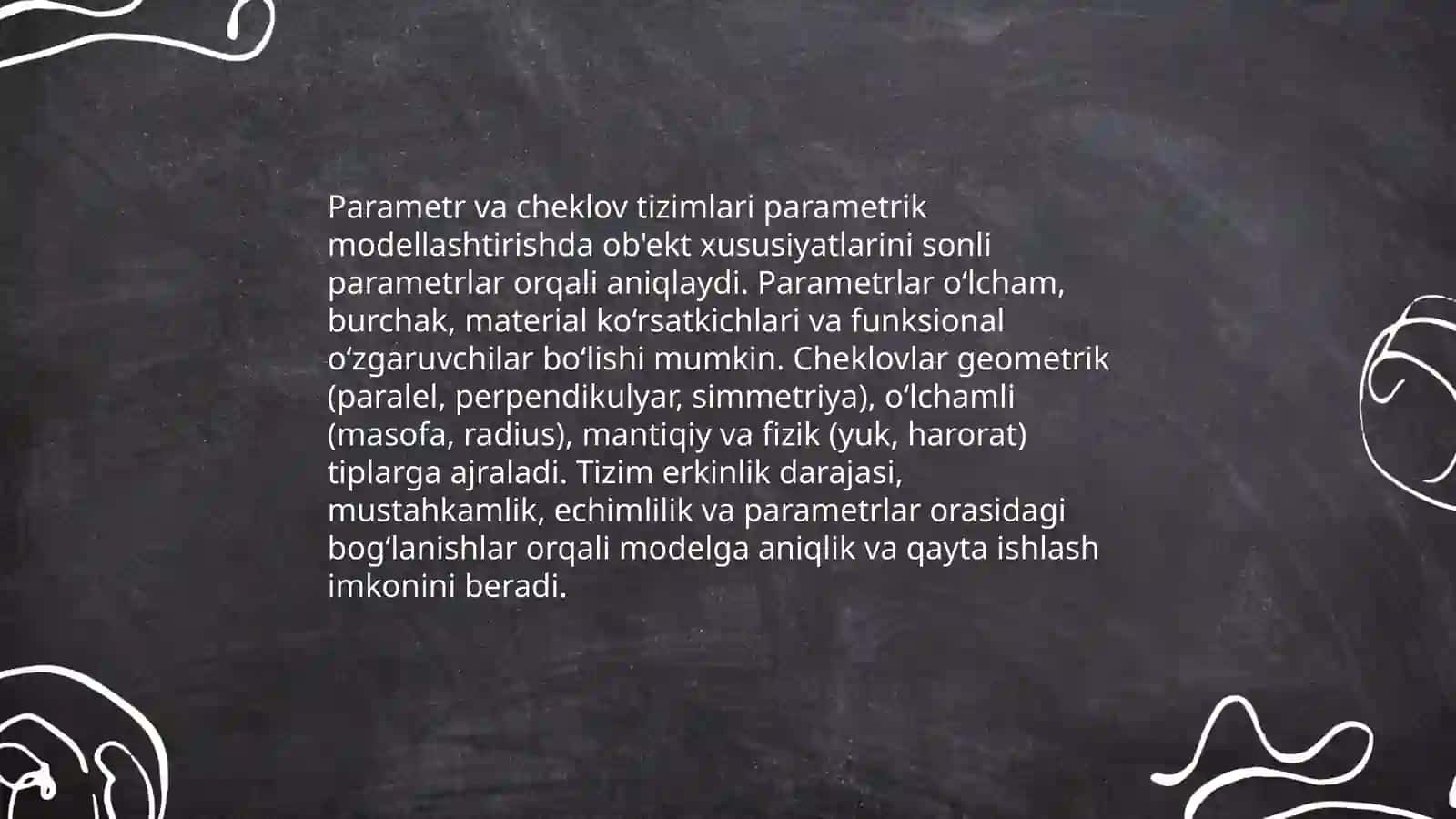 Parametrik modellashtirish asoslari 4