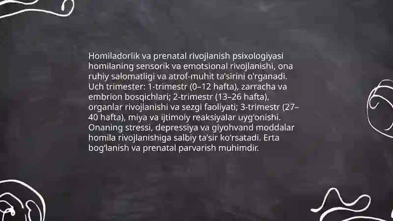 Rivojlanish psixologiyasi 4