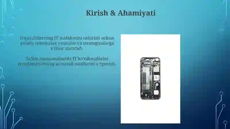 TA'LIM MUASSASALARIDA AXBOROT TEXNOLOGIYALARIDAN FOYDALANISH KO'NIKMALARINI RIVOJLANTIRISH METODIKASI 4