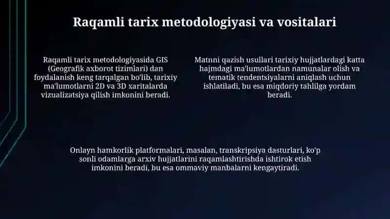 Raqamli tarix shakllanishi va rivojlanishi 4