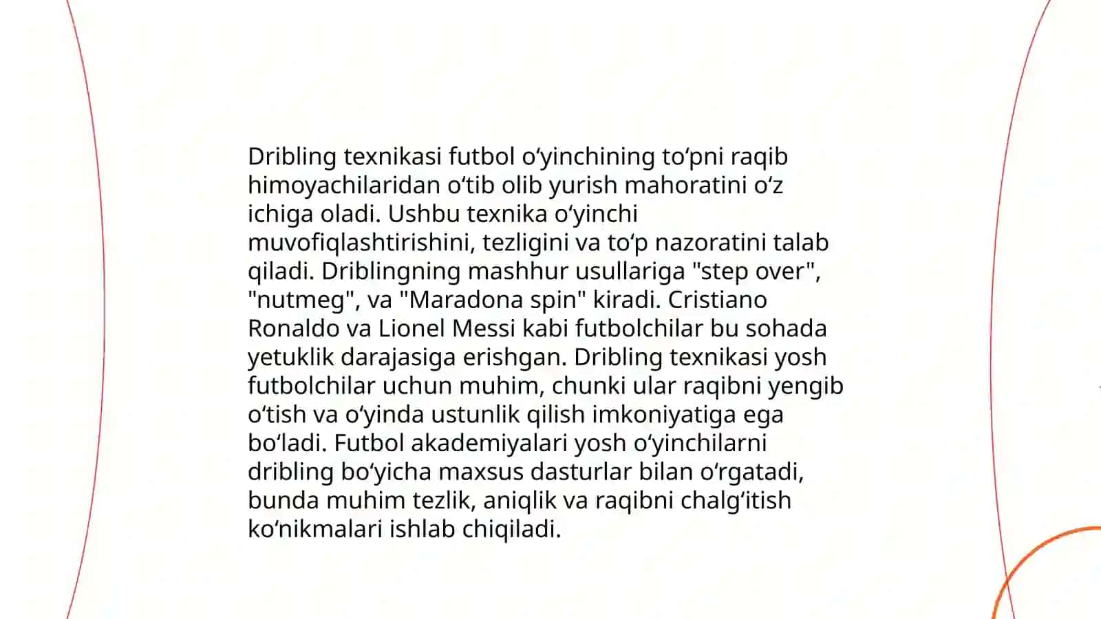Mini futbol oʻyini texnikasini oʻrgatish 4