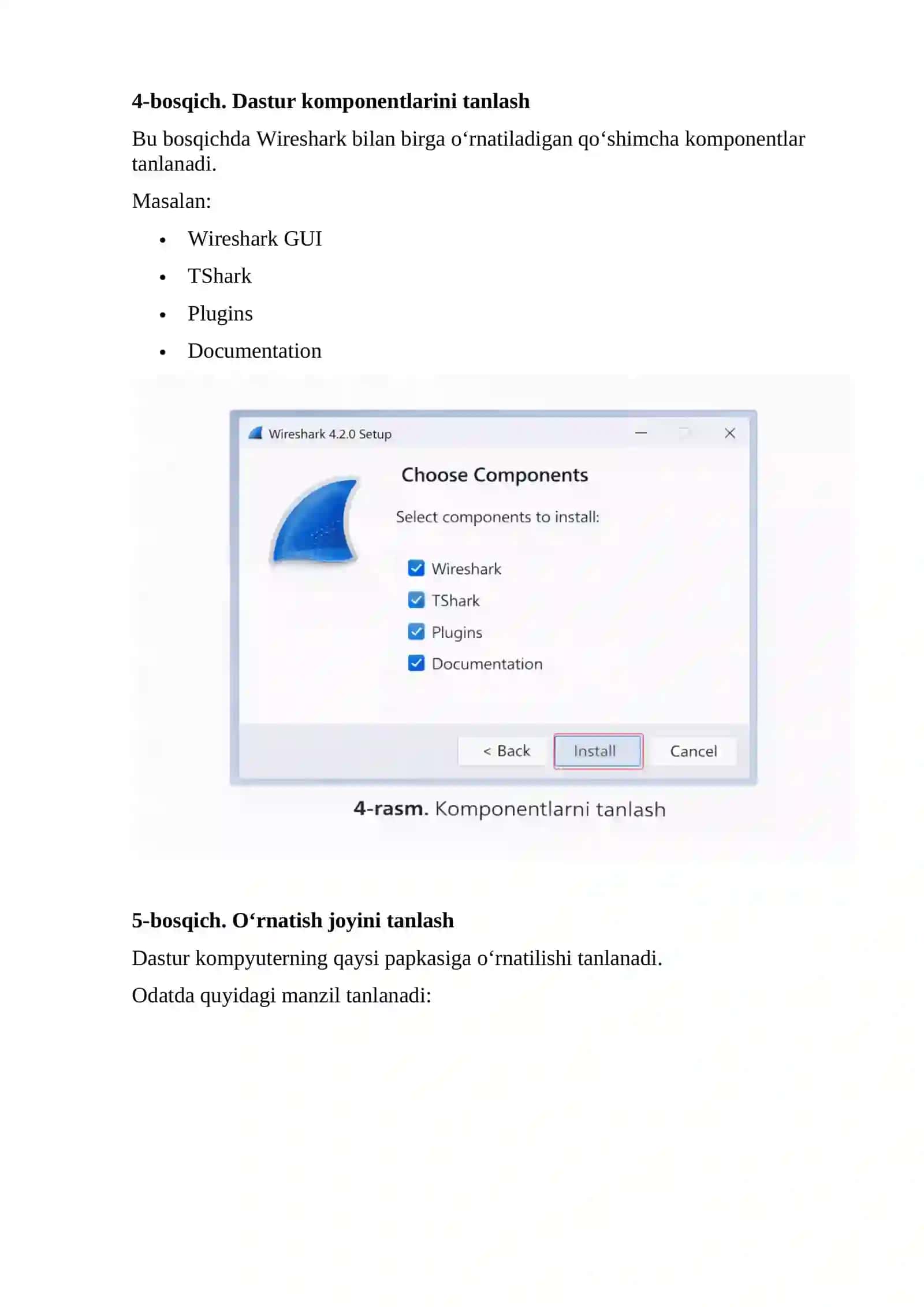 Wireshark dasturini o‘rnatish va sozlash 4