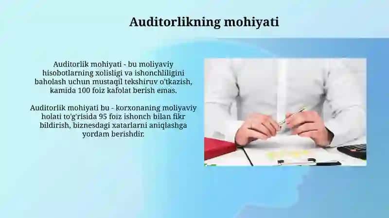 Auditga umumiy tavsif. Auditning normativ huquqiy asoslari 4