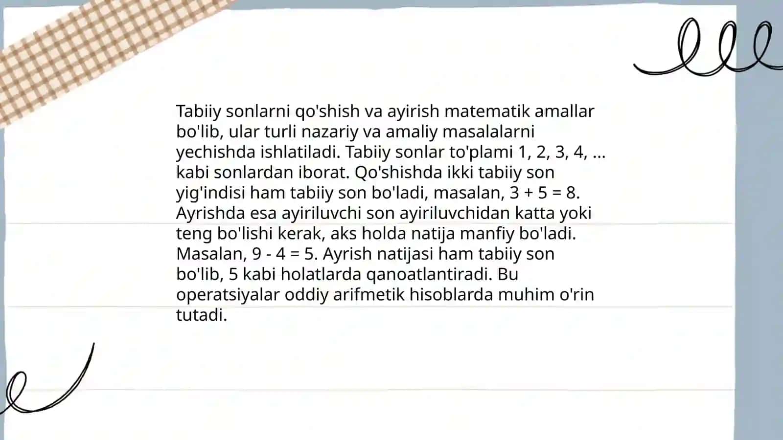 Qo'shish va Ayirish 4