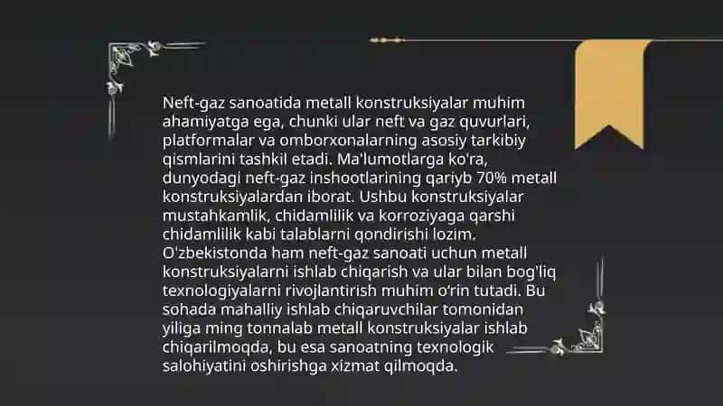 Mashinasozlikda metall konstruksiyalarni qo'llash 4