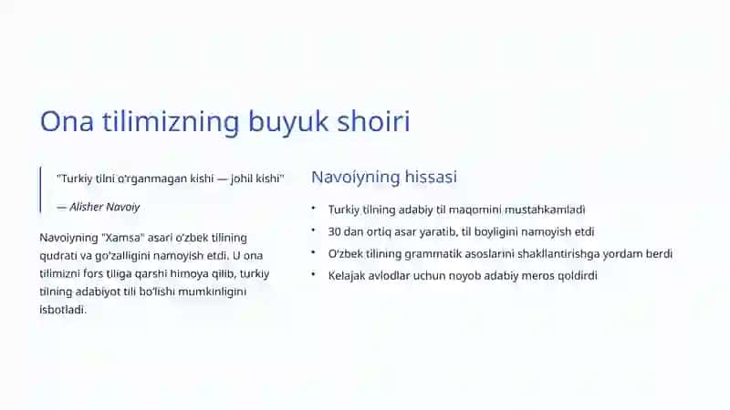 Oʻzbek Tilining Rivoji: Tarixdan Zamonaviylikka 4
