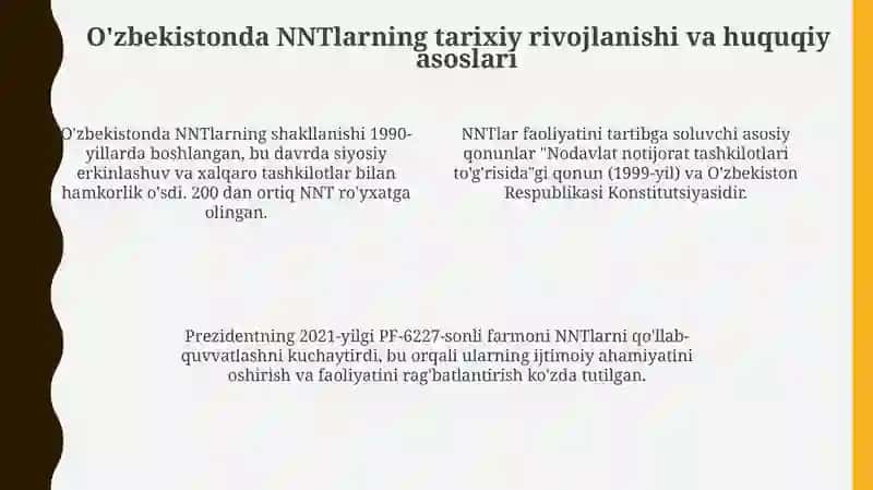 Ozbekistonda nodavlat notijorat tashkilotlarining faoliyati 4