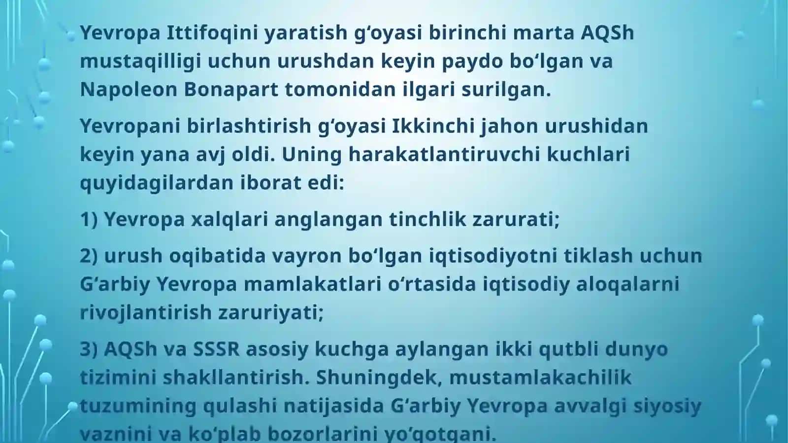YEVROPA ITTIFOQI VA AQSHNING SAVDO MUNOSABATLARI O’RTASIDAGI O’XSHASH VA FARQLI JIXATLARI 4