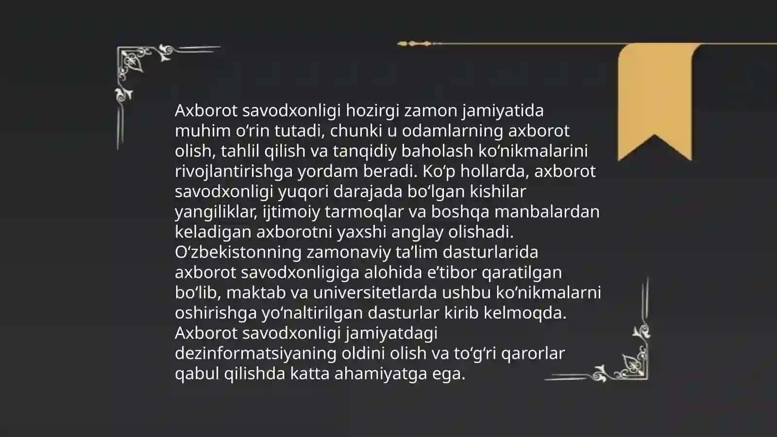 Media va axborot savodxonligi tushunchasi va uning ahamiyati 4