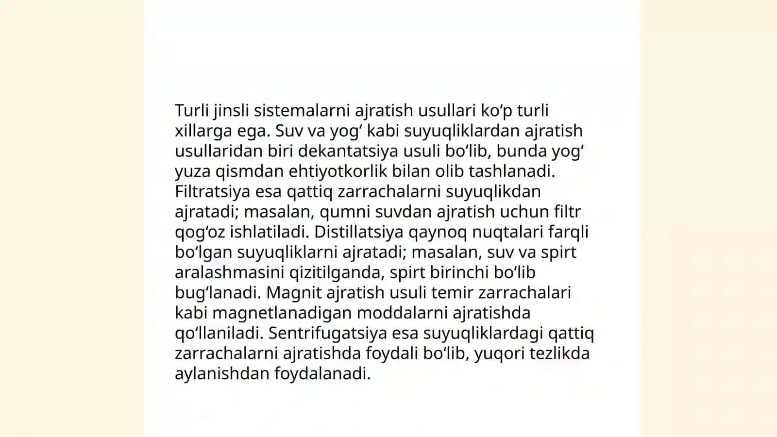 Turli jinsli sistemalarni ajratish 4