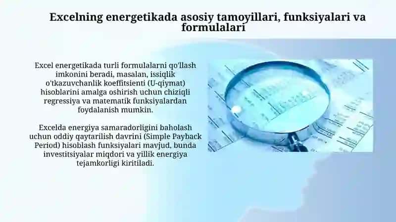 Excel energetika hisoblashlari 4