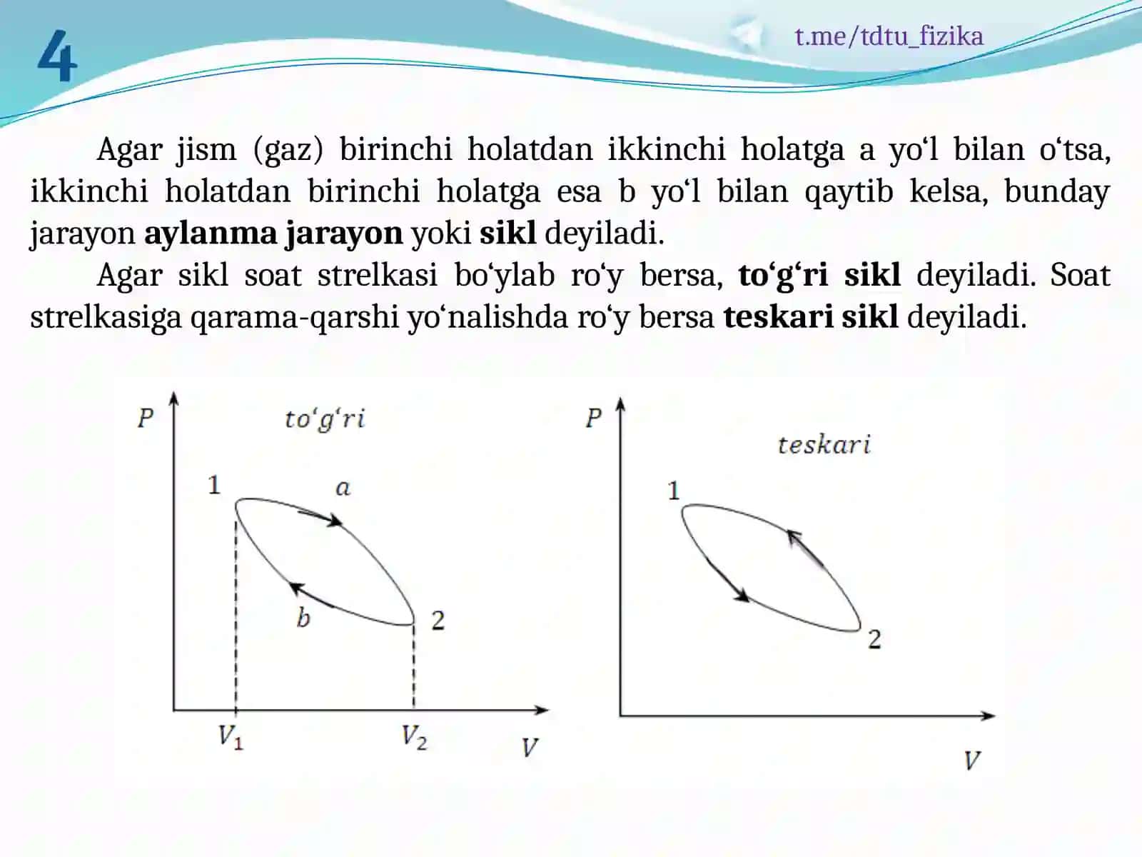 QAYTAR VA QAYTMAS JARAYONLAR. TERMODINSMIKANING II QONUNI 4
