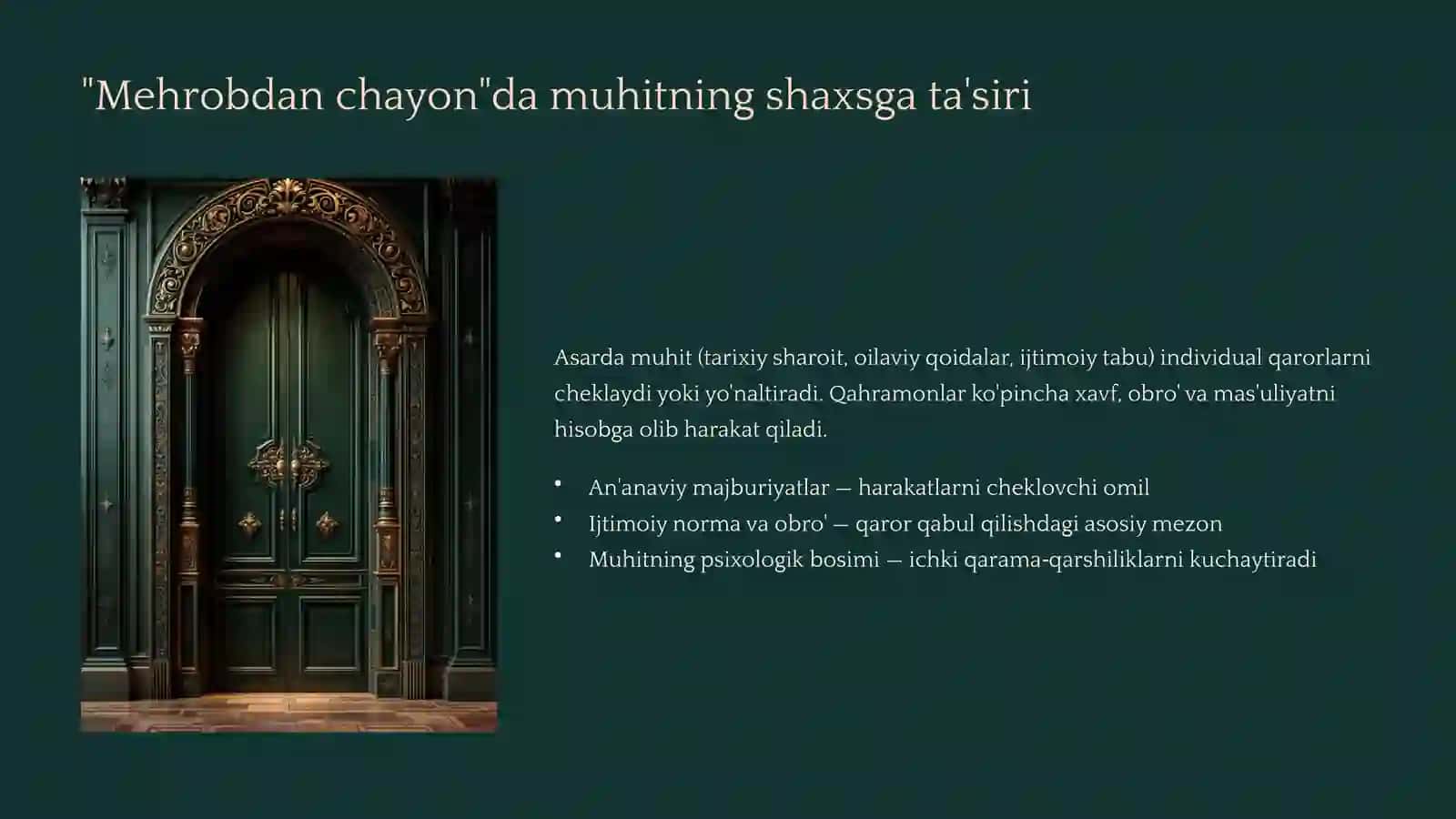 Tarixiy asarlarda muhit va shaxs munosabati talqini 4