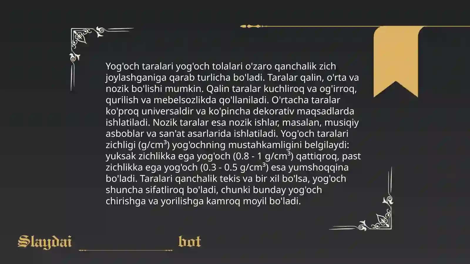 Yog'och va temir taralari turlari 4