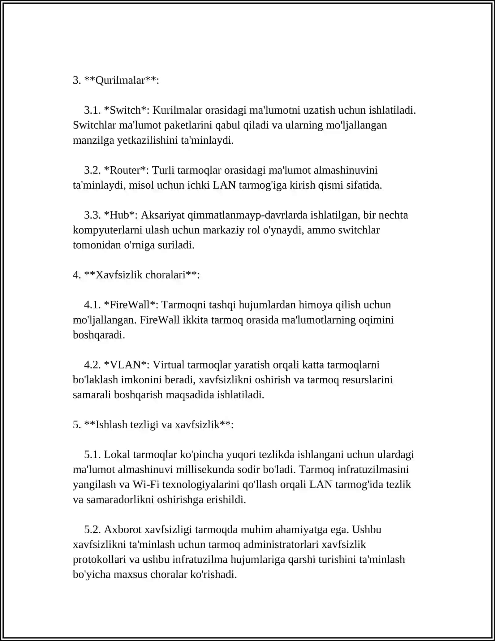 LOKAL TARMOQ ORQALI AXBOROTLAR ALMASHISH 4