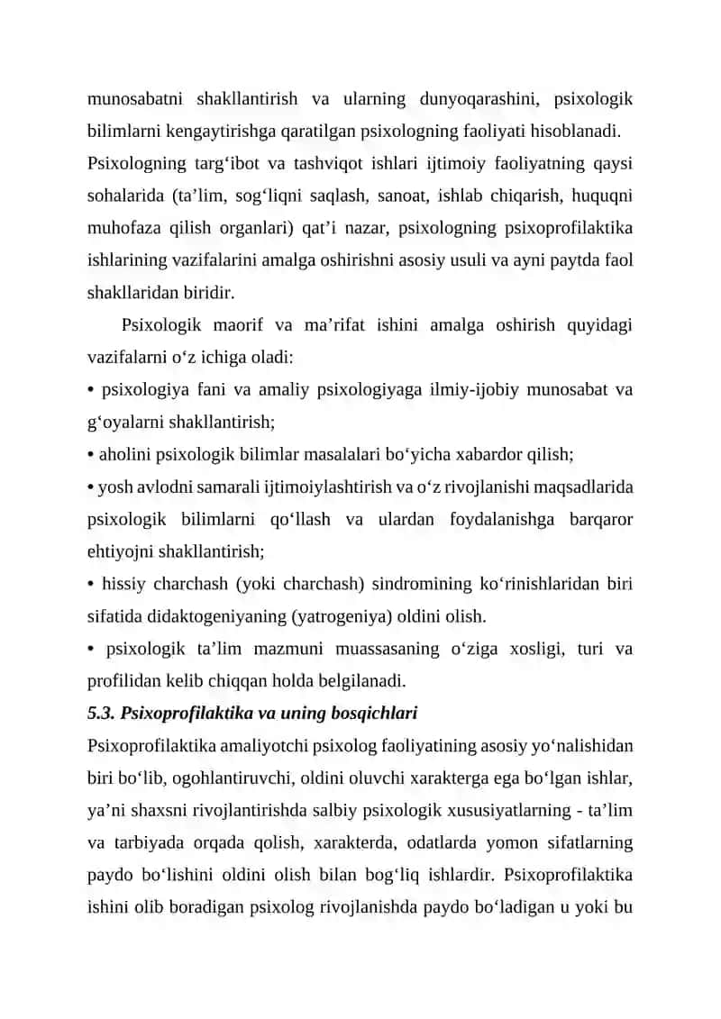 Psixologik Xizmat va uning Asosiy Yo‘nalishlari 4