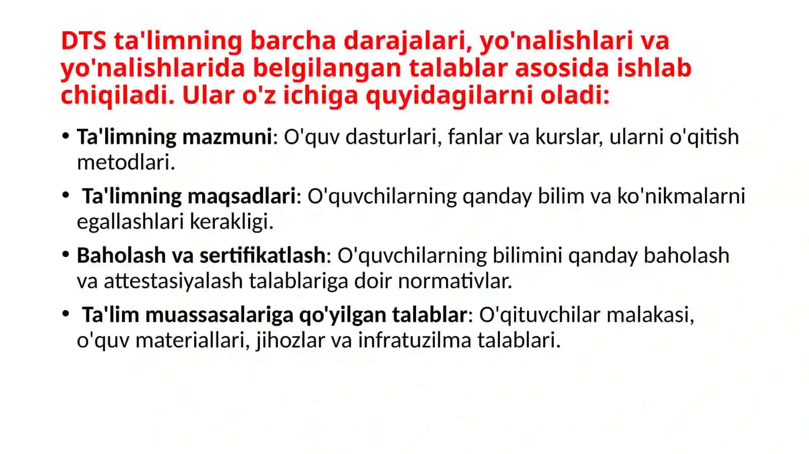Eshitish qobiliyatini rivojlantirish va talaffuzga o’rgatish bo’yicha Davlat ta’lim standarti va o’quv dasturi tahlili 4